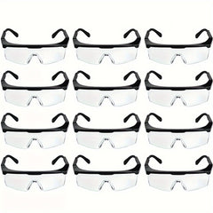 12 Pairs Hipa Glasses Clear Black Frame with Anti-Scratch Anti Fog Z87