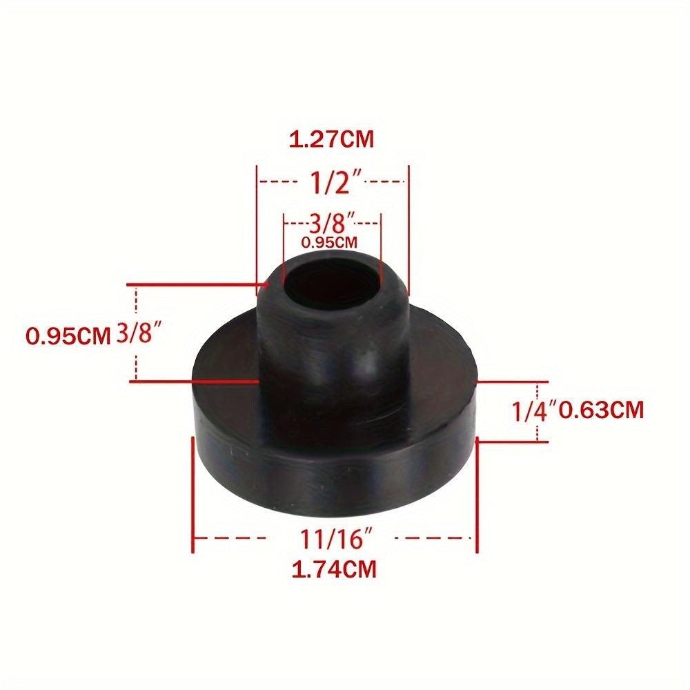 10pcs Hipa Universal Gas Fuel Tank Grommet Bushings - Durable Rubber Material, Fits Tractor, Lawn Mower, Generator - Gasoline-Powered Equipment Accessories - hipaparts