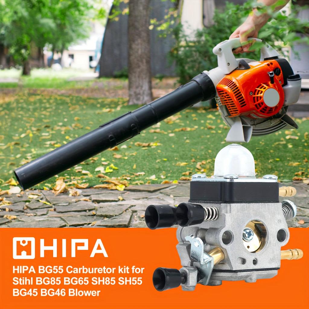 120 0606 High-Performance Carburetor Kit by Hipa - Compatible with Stihl BG45 BG46 BG55 BG65 BG85 SH55 SH85 Leaf Blowers - Gasoline-Powered, Easy Installation, and Improved Engine Efficiency - hipaparts