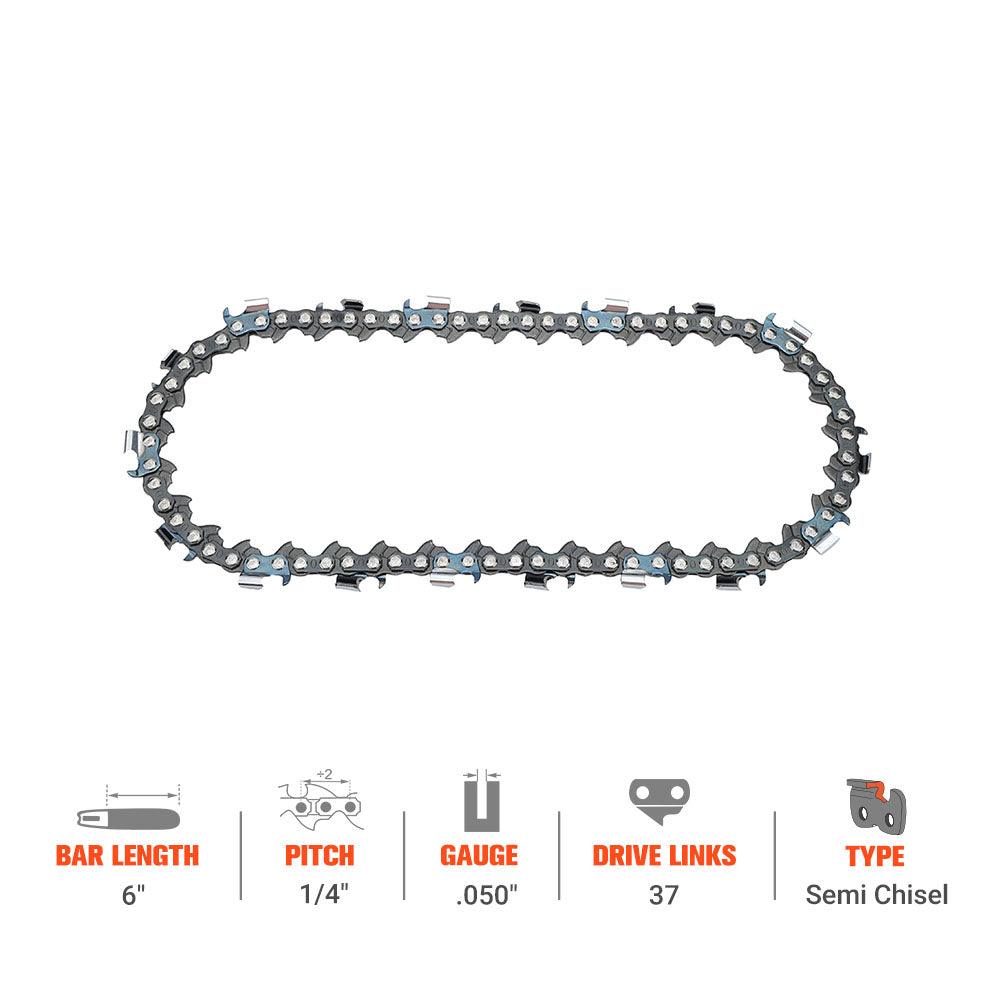 Hipa GA2729A 1/4" Pitch .050" Gauge 37 DL Standard Chain Similar to 25F037G - hipaparts