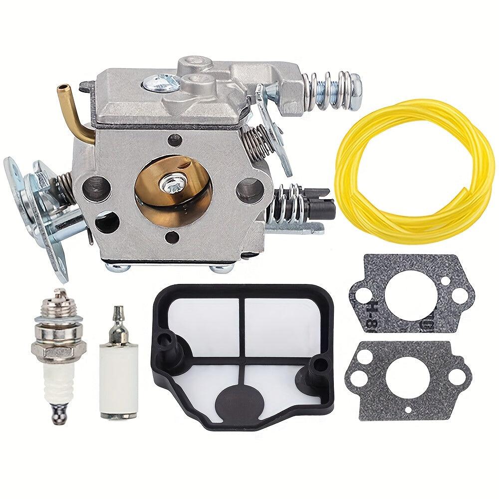 1pc Hipa Carburetor Kit Replacement For Husqvarna 41 36 136 Craftsman 358352660 Poulan 2750 Gas Chainsaws With Fuel Filter, Spark Plug, Primer Bulb, Gaskets, 0.61" Shaft - hipaparts