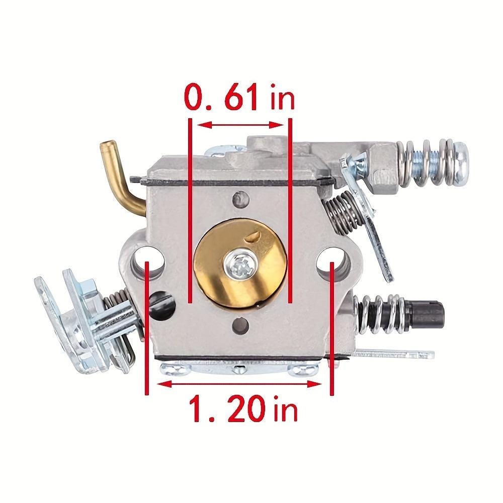 1pc Hipa Carburetor Kit Replacement For Husqvarna 41 36 136 Craftsman 358352660 Poulan 2750 Gas Chainsaws With Fuel Filter, Spark Plug, Primer Bulb, Gaskets, 0.61" Shaft - hipaparts