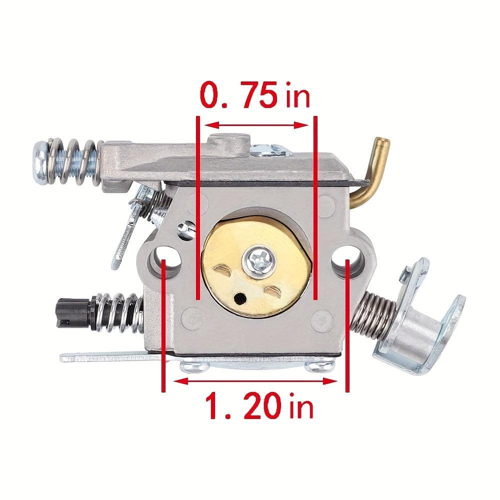 1pc Hipa Carburetor Kit Replacement For Husqvarna 41 36 136 Craftsman 358352660 Poulan 2750 Gas Chainsaws With Fuel Filter, Spark Plug, Primer Bulb, Gaskets, 0.61" Shaft - hipaparts