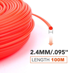 2.4mm/.095" 100m mowing thread 2.4mm lawn trimmer thread nylon thread trimmer string"- - hipaparts