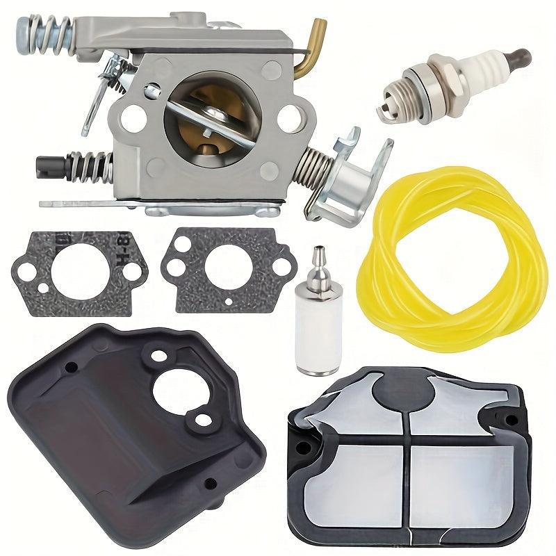 530071987 Premium Carburetor Kit by Hipa - Compatible with Husqvarna 136 137 141 142 36 41 142E Gasoline-Powered Chainsaws - High-Performance Replacement Part for Efficient Fuel Consumption and Smooth Engine Operation - hipaparts