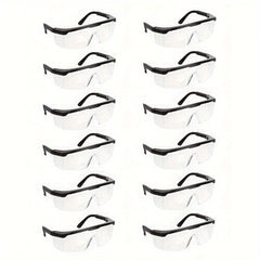 12 Pairs Hipa Glasses Clear Black Frame with Anti-Scratch Anti Fog Z87