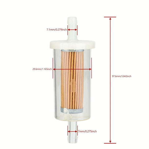 3pcs Hipa 695666 Fuel Filter For 691035 MTD Craftsman Troy Bilt Lawn Mower Tractor - hipaparts