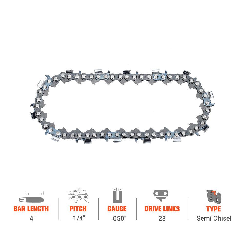 Hipa GA2728A 1/4" Pitch .050" Gauge 28 DL Standard Chain Similar to 25AP028G - hipaparts