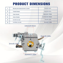 Hipa 573952201 Carburetor for Craftsman 358350982 358350981 Chainsaws Poulan PP5020AV PP4818A Chainsaws