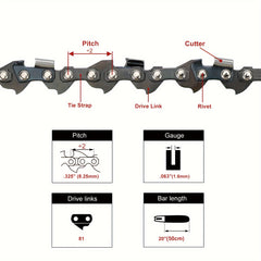 Hipa 3689 005 0081 Chainsaw Chain for Stihl 20 Inch Bar 063 Gauge 325 Pitch 81DL Chainsaws