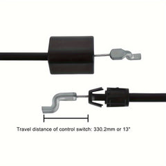 2-Piece Cord Throttle Pull Control Cable - Universally Compatible with MTD 22 DECK Lawn Mowers for Smooth Throttle Operation - Hipa 746-1130 Model Replacement Part with 2 High-Quality Cables