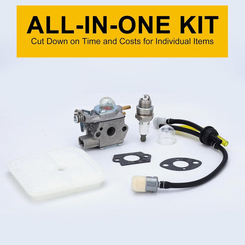 SRM2400 Carburetor for Echo GT-2400 SRM-2400 SRM-2410 PE-2400 PPT-2400 PP-1250 SRS-2400 TT-24 SHC-2401 HCA-2400 String Trimmer Replace 12300052133 12300052131 WT-424 Carburetor