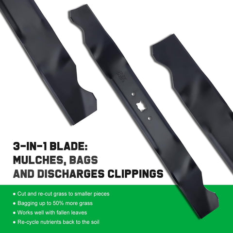 21 inch Mulching Blade for Troy Bilt 942-0741A TB110 TB240 TB230 TB130 TB200 TB160 TB210 TB280ES TB320 TB115 TB220 MTD Cub Cade Craftsman 742-0741 742-0741A 942-0741 21" Deck Lawn Mower 1PCS