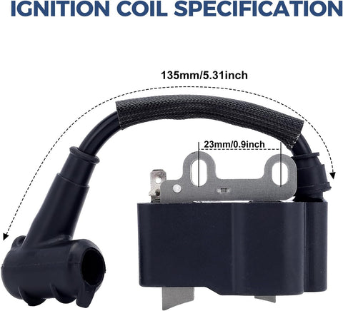 SRM225 Ignition Coil Fits ECHO SRM210 SRM225 HC-160 HC-161 HC-180 HC-181 HC-200 HC-201 SHC-210 SRM-210I SRM-210SB String Trimmer Engine Part Replaces A411000140