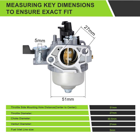 GX390 GX340 Carburetor for Honda GX 340 GX 390 13 HP 13HP 11HP Replace 16100-ZF6-V01 with 17210-ZE3-505 Filter Gas Fuel Tank