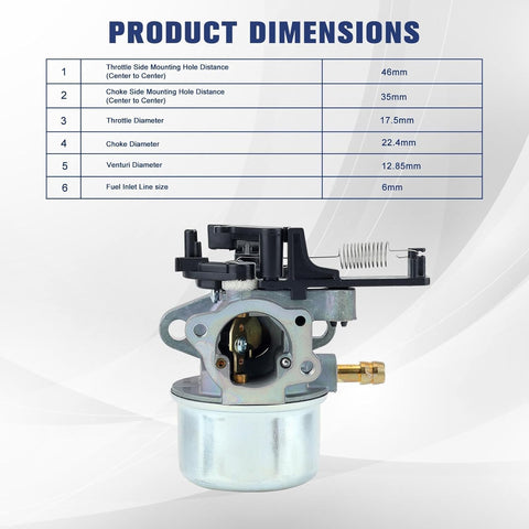 Powtol 2700PSI 2800PSI 3000PSI Carburetor for Troy Bilt 7.75 Hp 8.75 Hp 8.5 Hp 190cc 850ex 875exi 875ex 775ex Pressure Washer Parts Replace 591137 593599 797301
