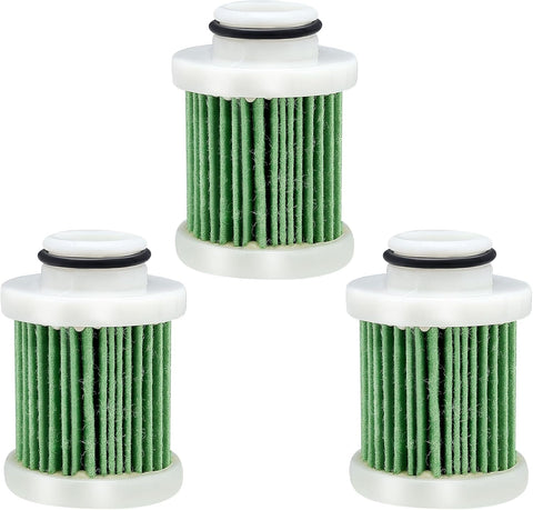 Tvent 6D8-WS24A-00-00 Fuel Filter Element Compatible with Yamaha 6D8WS24A00 6D8-24563-00-00 6824 18-79799 F50 F60 F70 F75 F90 F115 LF115 T50 T60 50HP-115HP Outboard Motor (3 Pack)