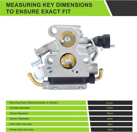 Harbot 506450501 Carburetor Compatible with Husqvarna Chainsaw 435 440 435E 440E 135 135E 140 140E Parts ZAMA C1T-EL41 C1T-EL41A Carb with Fuel Filter Spark Plug Tune Up Kit