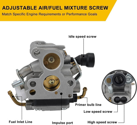 Panari C1T-EL41 Carburetor for Hu-sqvarna 440 435 440E 435E 135 140 140E 135E Jonsered CS2240 CS2240S CS410 Chainsaw Parts 506450501 Zama C1T-EL41A Carb Kit