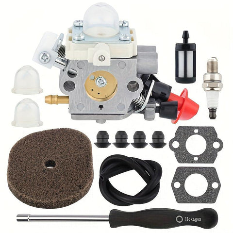 Hipa C1M-S267A Carburetor Kit For Stihl FS50 FS56 FS56C FS56R FS70C FS70R Trimmer, Includes Carburetor, Air filter, Spark plug, fuel filter, Screwdriver, Grommet, Fuel Line, Gaskets, Primer Bulb-Engine Repair And Maintenance - hipaparts