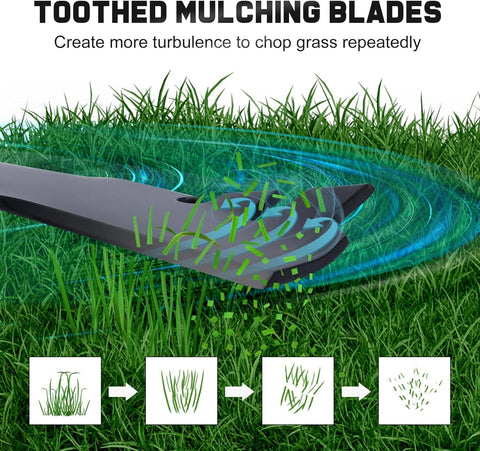 Timemaster 30 inch Mulching Blades for 30" Deck Toro 20199 20200 20975 20977 Lawnmower Replace for 20120P 120-9500-03 Lawn Mower (2 Pack)