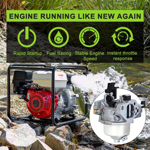 GX390 GX340 Carburetor for Honda GX 340 GX 390 13 HP 13HP 11HP Replace 16100-ZF6-V01 with 17210-ZE3-505 Filter Gas Fuel Tank