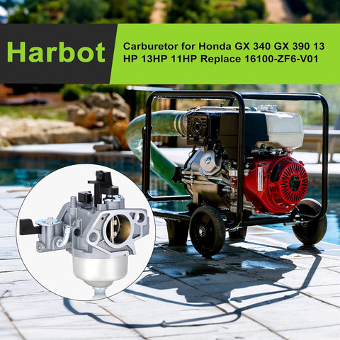 GX390 GX340 Carburetor for Honda GX 340 GX 390 13 HP 13HP 11HP Replace 16100-ZF6-V01 with 17210-ZE3-505 Filter Gas Fuel Tank