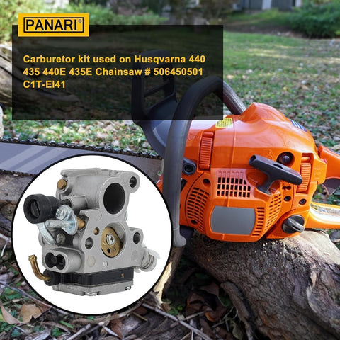 Panari C1T-EL41 Carburetor for Hu-sqvarna 440 435 440E 435E 135 140 140E 135E Jonsered CS2240 CS2240S CS410 Chainsaw Parts 506450501 Zama C1T-EL41A Carb Kit