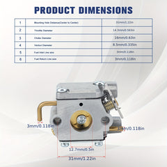 Hipa WT-682-1 Carburetor For WT-682 Replace MTD 753-04408 Engine Lawnmower