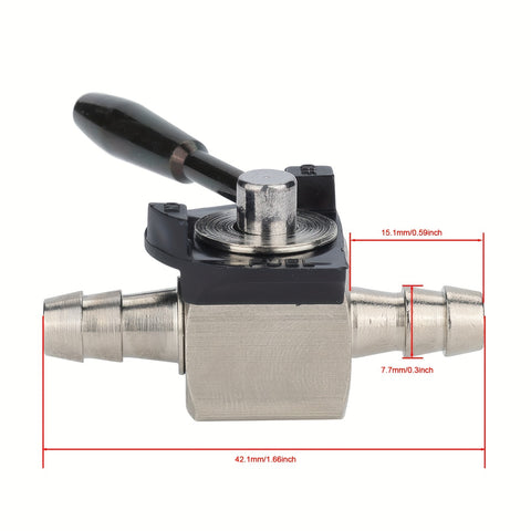 1/4 Heavy Duty Inline Fuel Shut Off Valve - 180 Degree Oregon 07-403 Compatible, Gasoline-Powered, Durable Cut Petcock for Diesel Petrol Engines - Hipa Brand