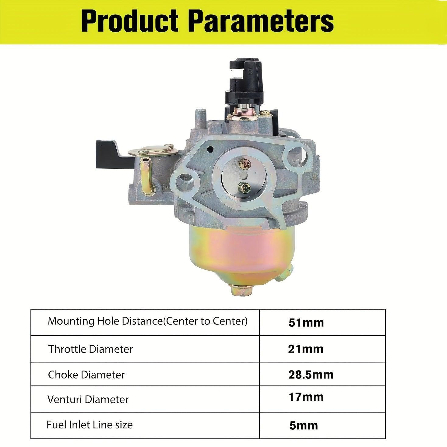 8HP 9HP Gasoline-Powered Carburetor Kit by Hipa - Compatible with Honda GX270 GX240 Engines, Harbor Freight Predator 301CC OHV Engine, High-Performance Replacement for Efficient Fuel Injection and Air Filtration - hipaparts