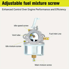 632230 632272 Carburetor - Universally Compatible Replacement for TECUMSEH H50 H60 HH60 Wood Chippers, Ensures Efficient Fuel Combustion and Engine Performance - Genuine Hipa OEM-Quality Construction