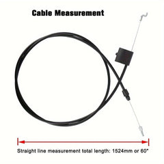 Heavy-Duty Hipa Lawn Mower Control Cable - 60 Long, Durable & Easy Install - Perfect Fit for Craftsman, Poulan, & Weed Eater Models Including 917377540, 917379100, PR675Y22SHP, WM55Y22SA - hipaparts