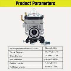 Hipa A021002070 A021003312 Carburetor for Shindaiwa AH242 AHS242 C242 M242 T242 T242X LE242 Trimmer Brush Cutter