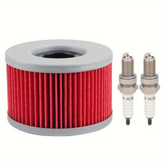 Hipa HF111 Oil Filter D8EA Spark Plug Kit For Honda Rincon 650 TRX650FA 4x4 2003-2005 - hipaparts