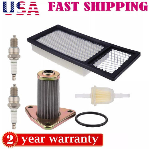 Hipa Oil Filter & Air Filter & Fuel Filter & Spark Plug Kit for E-Z-GO 4-Cycle 295cc 350cc Gas and Medalist 2, 4, 5-Passenger Vehicles and TXT Golf Cars - hipaparts