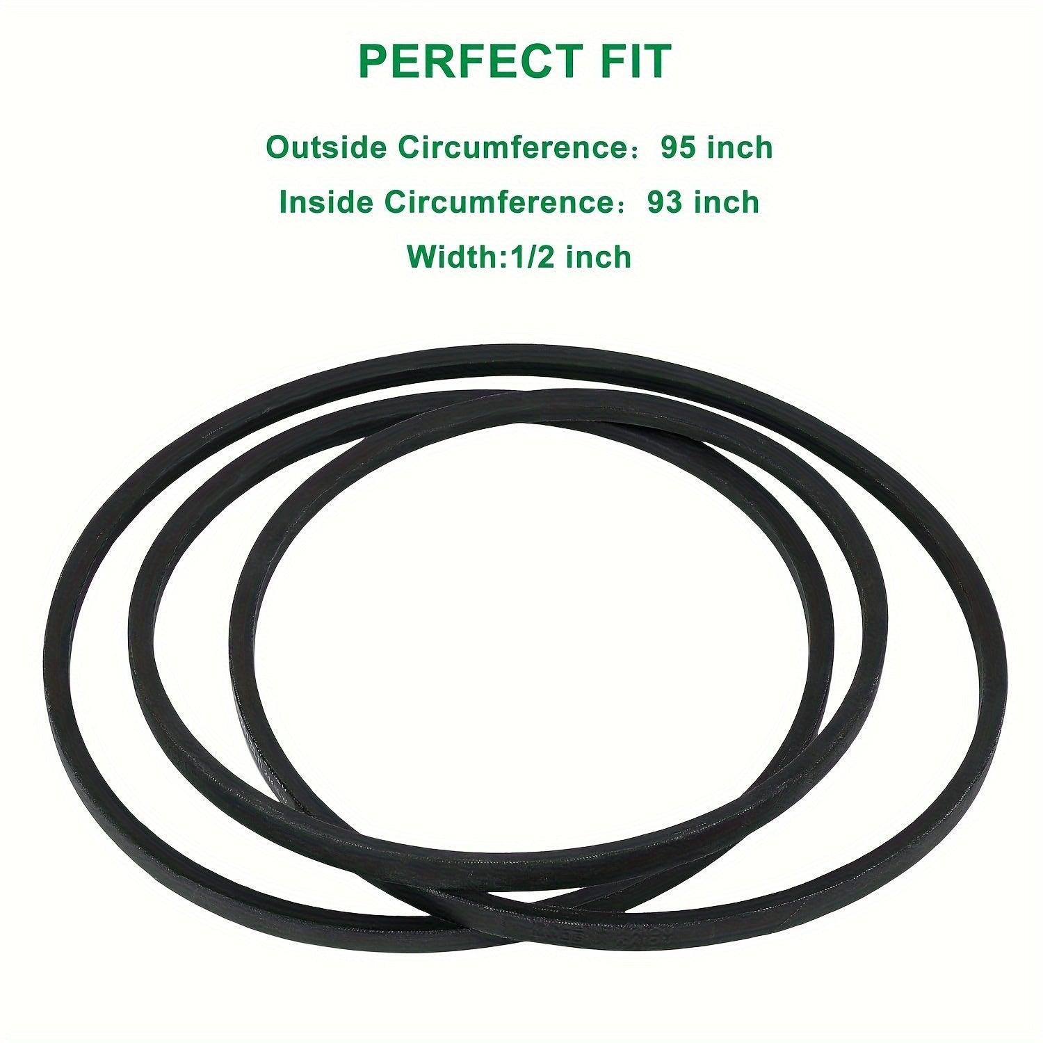 Hipa Premium V-Belt - Durable Replacement for Husqvarna GTH 220 Lawn Mower - 1/2 X 95 - Compatible with AYP, Sears, Roper Models - Ensures Smooth, Effortless Mowing Experience - hipaparts