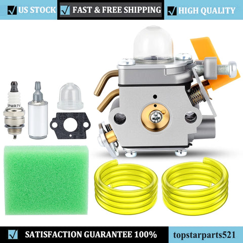 30cc For Homelite Ryobi Poulan Trimmers Blower Carburetor Air filter Tune Up kit