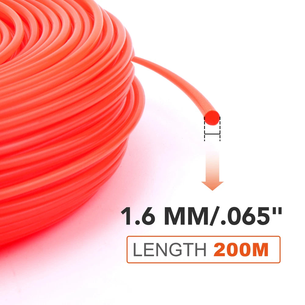 Strimmer Trimmer Line Heavy Duty Garden Grass Wire 1.6mm Round Cord 200m