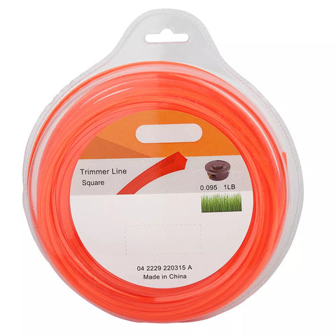 Gauge Weed Eater Orange 2.4 mm/.095" Square String Trimmer Line 255.84 feet