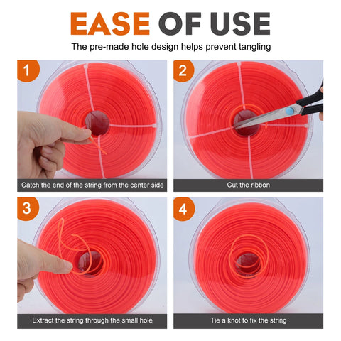 Strimmer Trimmer Line Heavy Duty Garden Grass Wire 1.6mm Round Cord 200m