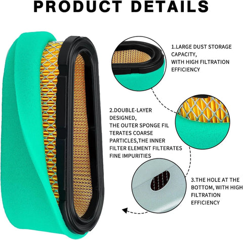 Air Filter for Briggs Stratton 496894 496894S 493909S 272403S 493909 4139 5053B
