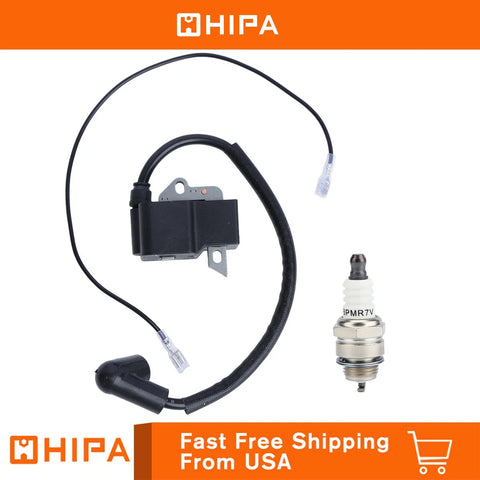 Igniton Coil For Husqvarna 124L 125L 128L 128LD Trimmer 545046701 Spark Plug
