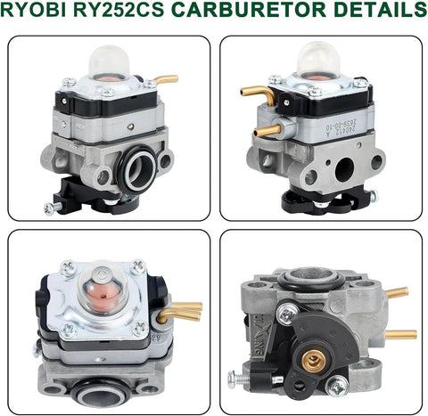 Carburetor For Ryobi RY252CS RY253SS RY251PH RY254BC Carb 2 Cycle 25cc Carb