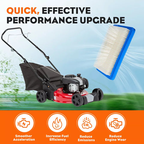 6Pcs Air Filter Lawn Mower Filters for Briggs & Stratton 491588 491588S 399959