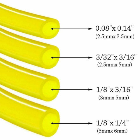 4 Size Fuel Line Hose 32 Feet Petrol Tubing ForChainsaw Common Weedeater 2 Cycle