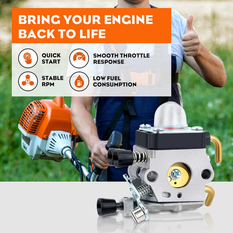 1set Hipa 4137 120 0606 Carburetor Kit, For Stihl FH75 FR85 FR85T FS75 FS80 FS85 Brushcutters FC75 Edgers HL75 HL75 K Hedge Trimmers