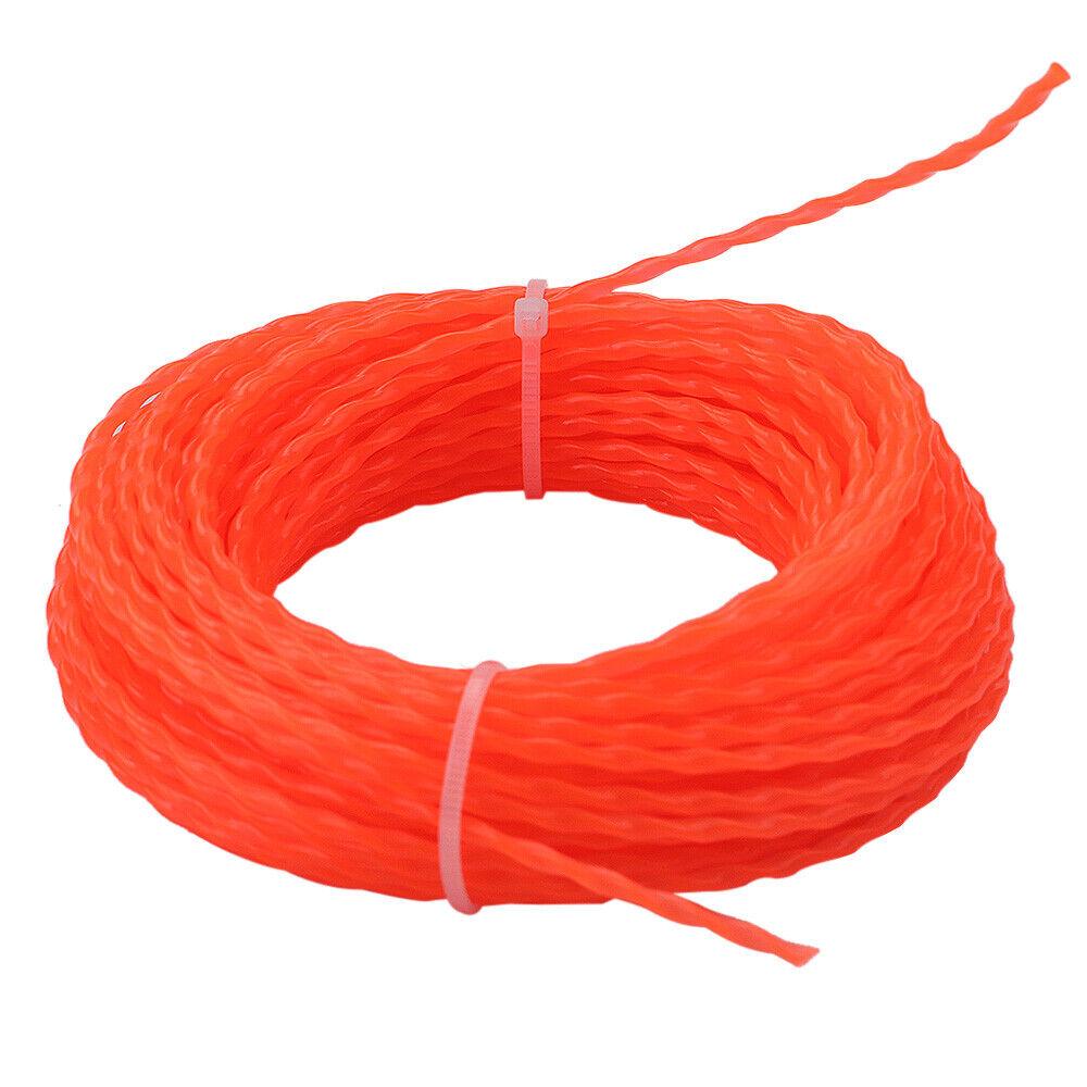 .095" x 15M 2.4mm Commercial Round Twist String Trimmer Line Grass Weedeater New - hipaparts