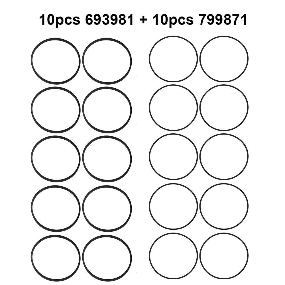 10pcs 1/16" Thick 693981 280492 with 10pcs 1/26" Thick 799866 Float Bowl Gasket fit for 796707 794304 084132 084133 084232 084332 084333 091412 796707 794304 126M02 Engines - hipaparts