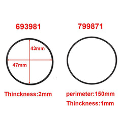 10pcs 1/16" Thick 693981 280492 with 10pcs 1/26" Thick 799866 Float Bowl Gasket fit for 796707 794304 084132 084133 084232 084332 084333 091412 796707 794304 126M02 Engines - hipaparts